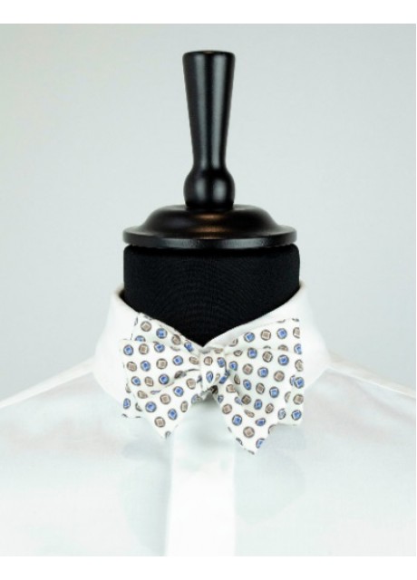 White Bow Tie - dots