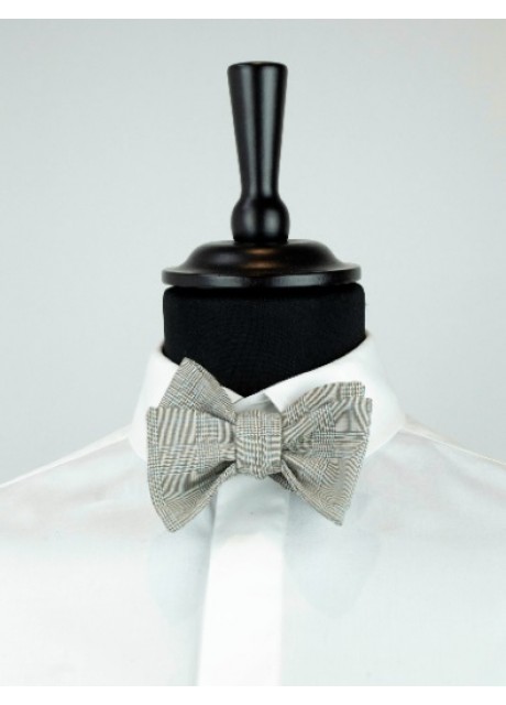 Grey check  Bow Tie