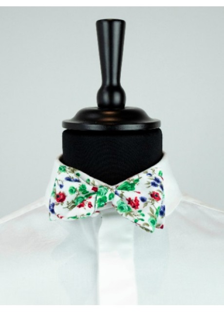 Floral Green Bow Tie