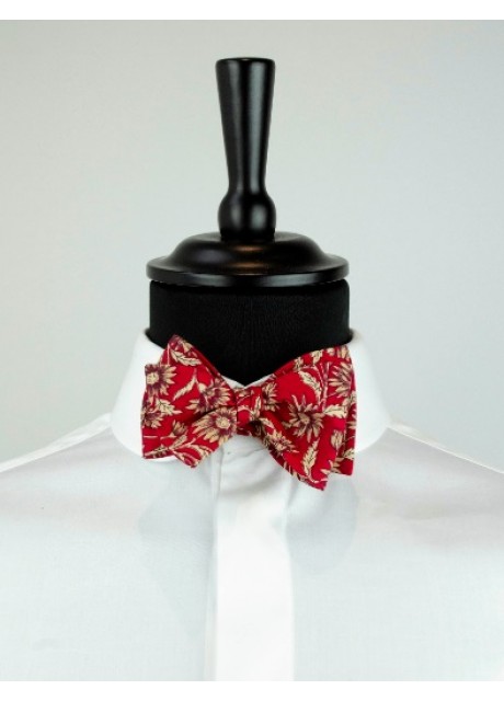 Red Flower Bow Tie