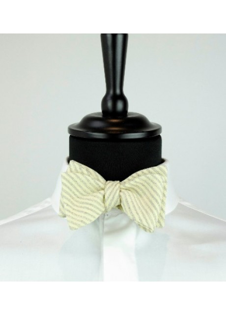 Yellow Stripes Bow Tie