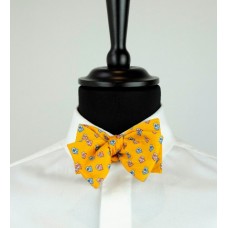 Yellow Bow Tie - blue/red cards