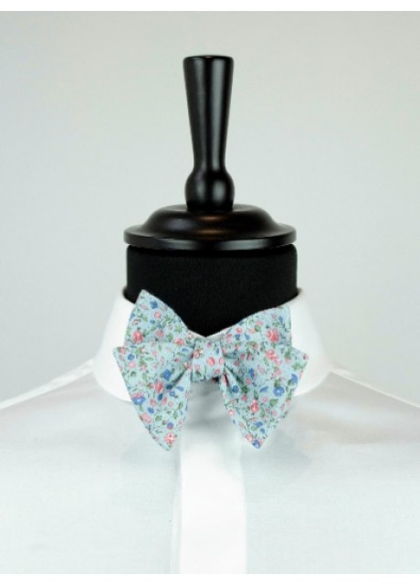 Floral Light Blue Bow Tie