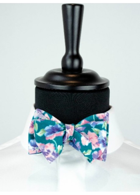 Green Flowers Bow Tie