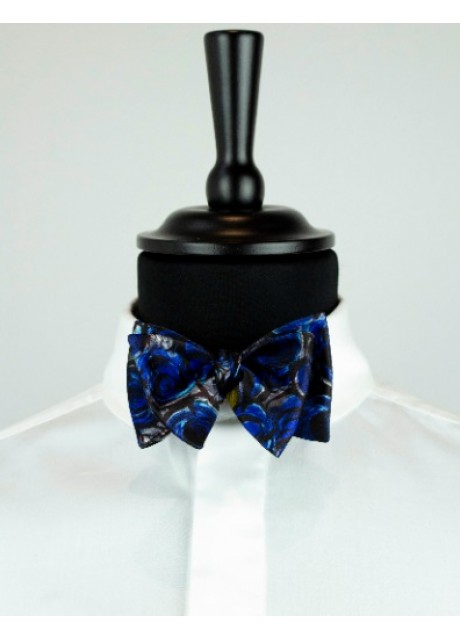 Navy Floral Bow Tie