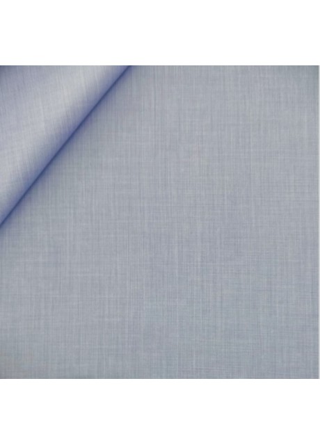  Blue Plain Cotton Poplin Shirt