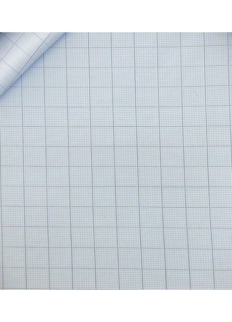 Blue Check Cotton Twill