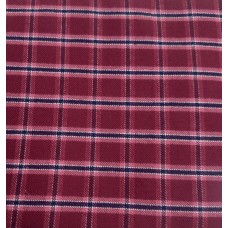 Dark Red & Blue Cotton Flannel Shirt