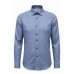 Blue Micro-Pattern Cotton Dress Shirt