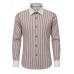 Red & White Pinstripe Cotton Shirt