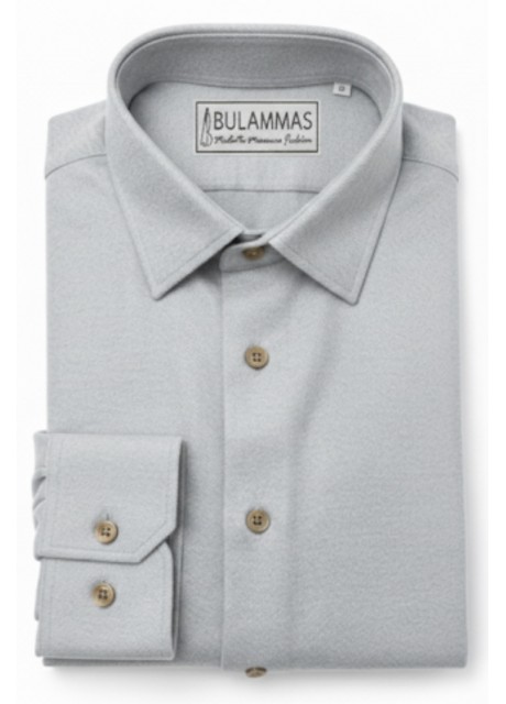 Grey Flannel Cotton Shirt