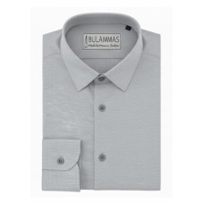 Grey Easy-Care Cotton Shirt