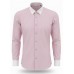 Pink Pin Striped Cotton Shirt - White Collar and Cuffs