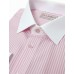 Pink Pin Striped Cotton Shirt - White Collar and Cuffs