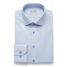  Blue Small Checks Cotton Shirt