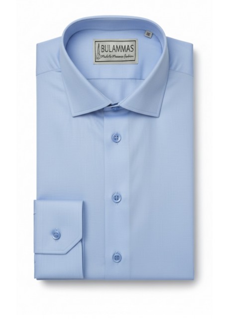 Blue Cotton Oxford Shirt