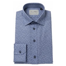 Blue Printed Dress Shirt