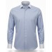 Light Blue Cotton Shirt - white outer collar and cuffs