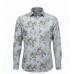    Blue Floral Cotton Shirt