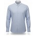 Modern Contrast-Collar Blue Patterned Shirt