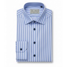 Sky Blue Stripe Shirt for Smart-Casual Style