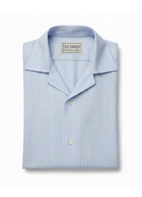 Blue Summer Stripe Linen Shirt