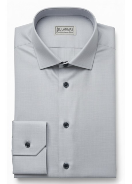 Elevated Light Grey Essential Cotton Shirt