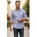 Navy Blue Vertical Stripe Cotton Shirt Navy Blue Vertical Stripe Cotton Shirt