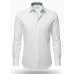 White Cotton Shirt with Floral Contrast Collar White Cotton Shirt with Floral Contrast Collar