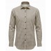 Brown Micro-Check Cotton Shirt