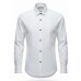 White Pleated Front Tuxedo Shirt with Black Stud Buttons
