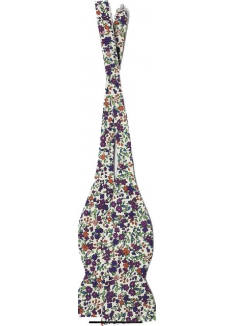 Purple-Green Liberty Cotton Bow Tie