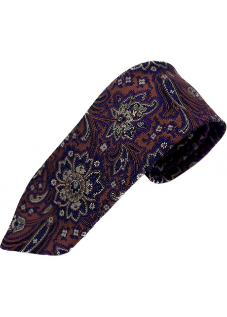 Purple  Floral Satin Tie