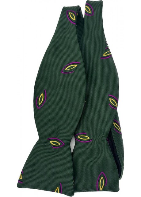 Dark Green Figures Bow Tie