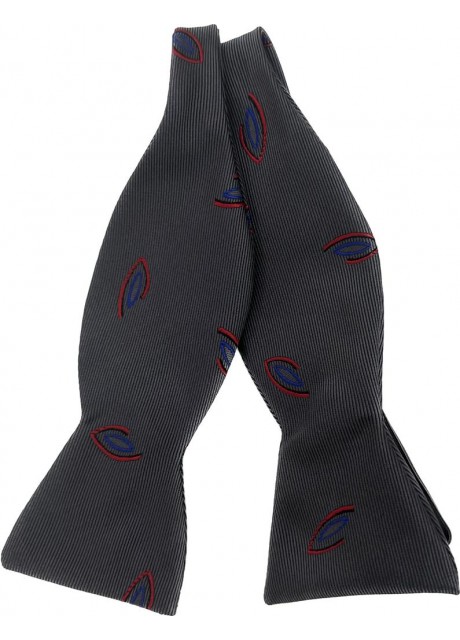 Grey Figures Bow Tie