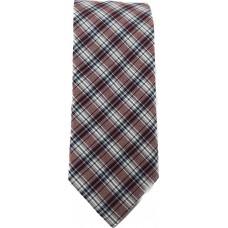 Brown Check Tie