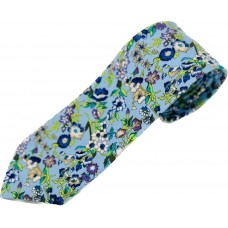 Light Blue Floral Tie