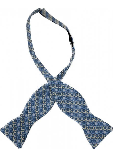 Blue Babbles Bow Tie