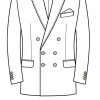 J1E Double breasted, 6 buttons 