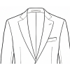 JL1 Standart Notch Lapel - 9cm /3.5''/ 