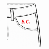 Monogram on left front pocket 
