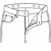 JB3 Standart belt with buttons for suspenders 