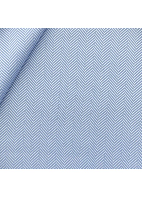 Blue Chevron Fish bone Pattern Shirt