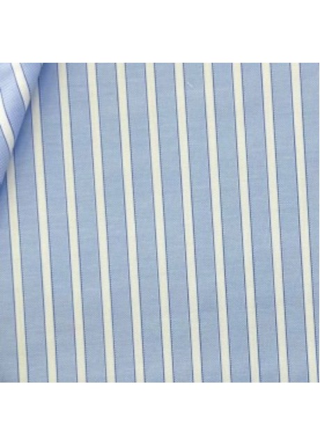 Light Blue Stripe Cotton Dobby Shirt