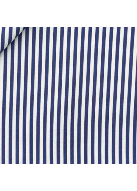Navy blue Stripe Cotton Poplin Shirt Navy blue Stripe Cotton Poplin Shirt