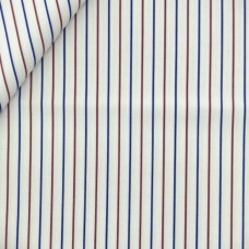 White Multi-Stripe Cotton Twill Shirt White Multi-Stripe Cotton Twill Shirt