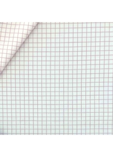 Red Small Check Cotton Twill Shirt Red Small Check Cotton Twill Shirt