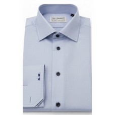 Light Blue Cotton Shirt - navy buttons Light Blue Cotton Shirt - navy buttons