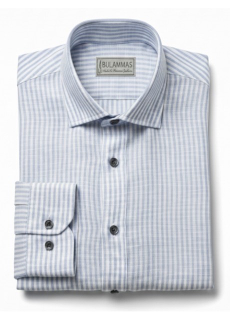 Light Blue Stripe Linen Shirt