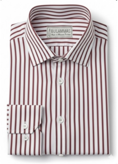 Red & White Striped Cotton Shirt